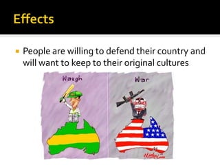 Why is it important?There needs to be nationalism in every country or else there might be a betraying problem going on inside the country like when Thai had lost their land the neighboring country because they had no nationalism within then and betray their own country for their own benefit