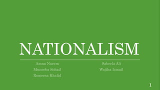 NATIONALISM
 