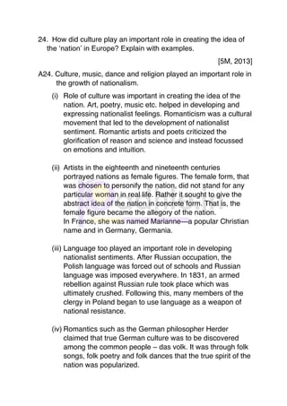 Nationalism in Europe class 10th chapter | PDF