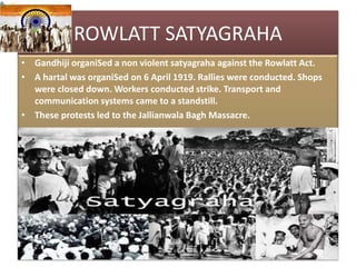 Satyagraha Against The Rowlatt Act