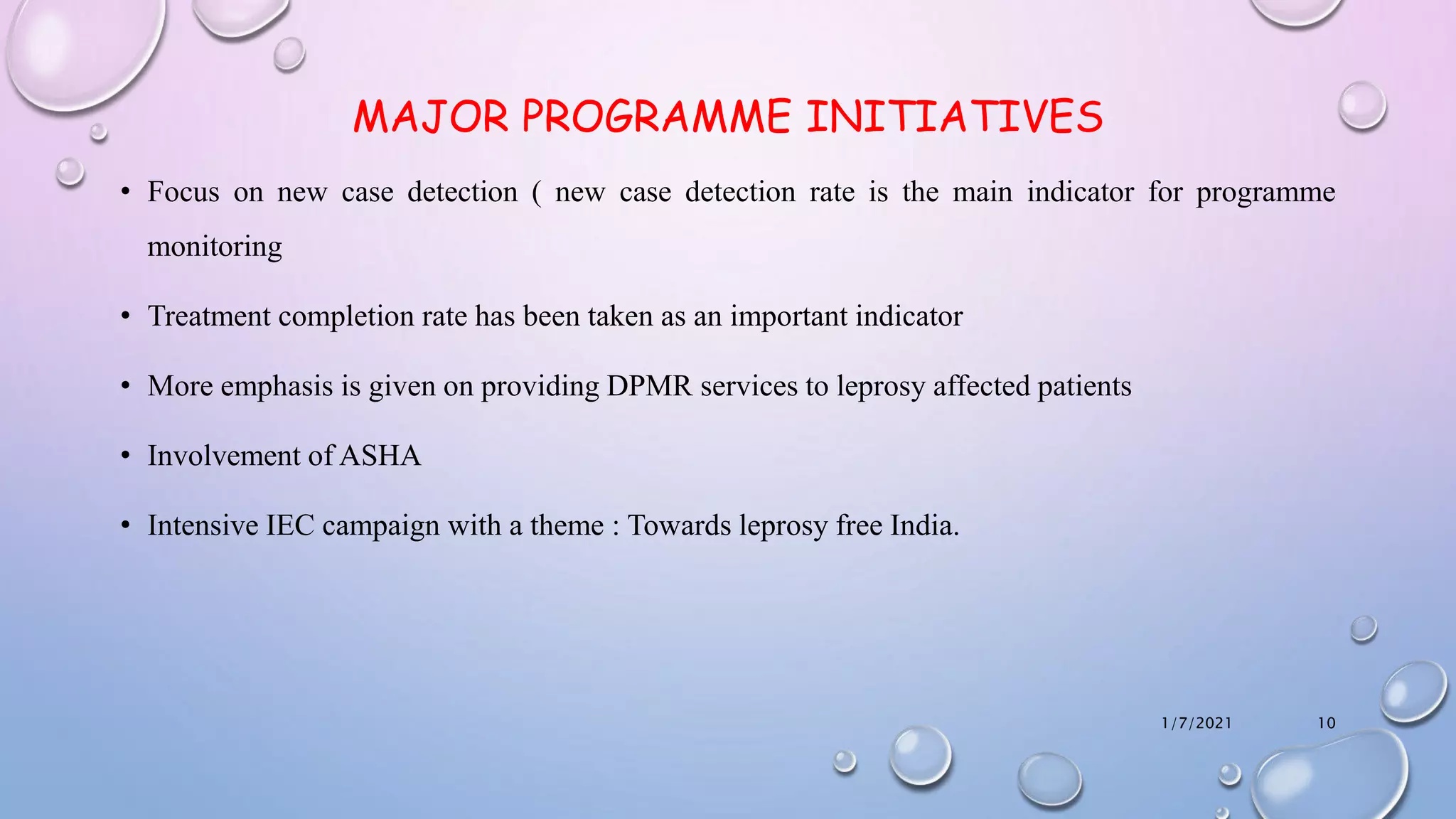 National leprosy eradication program