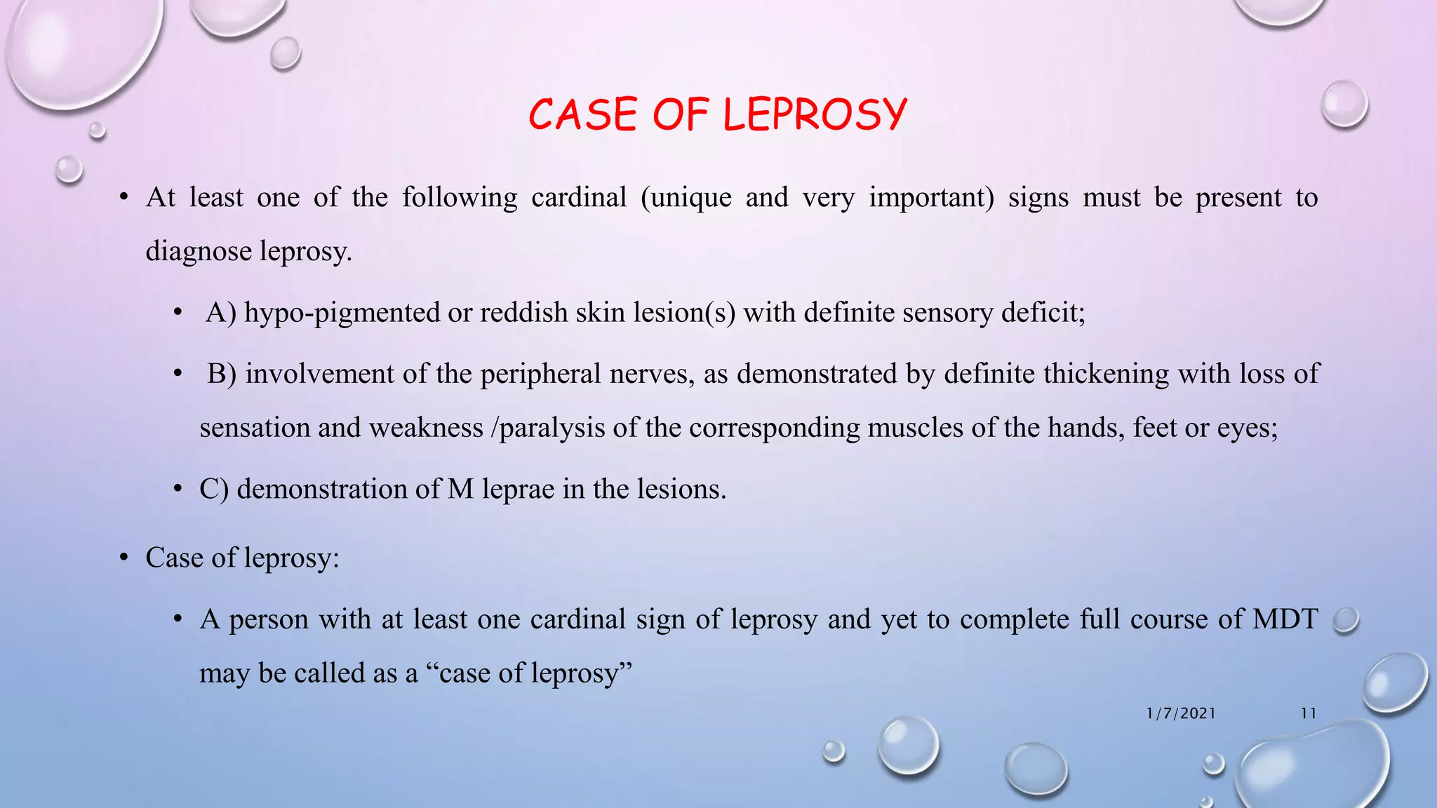 National leprosy eradication program