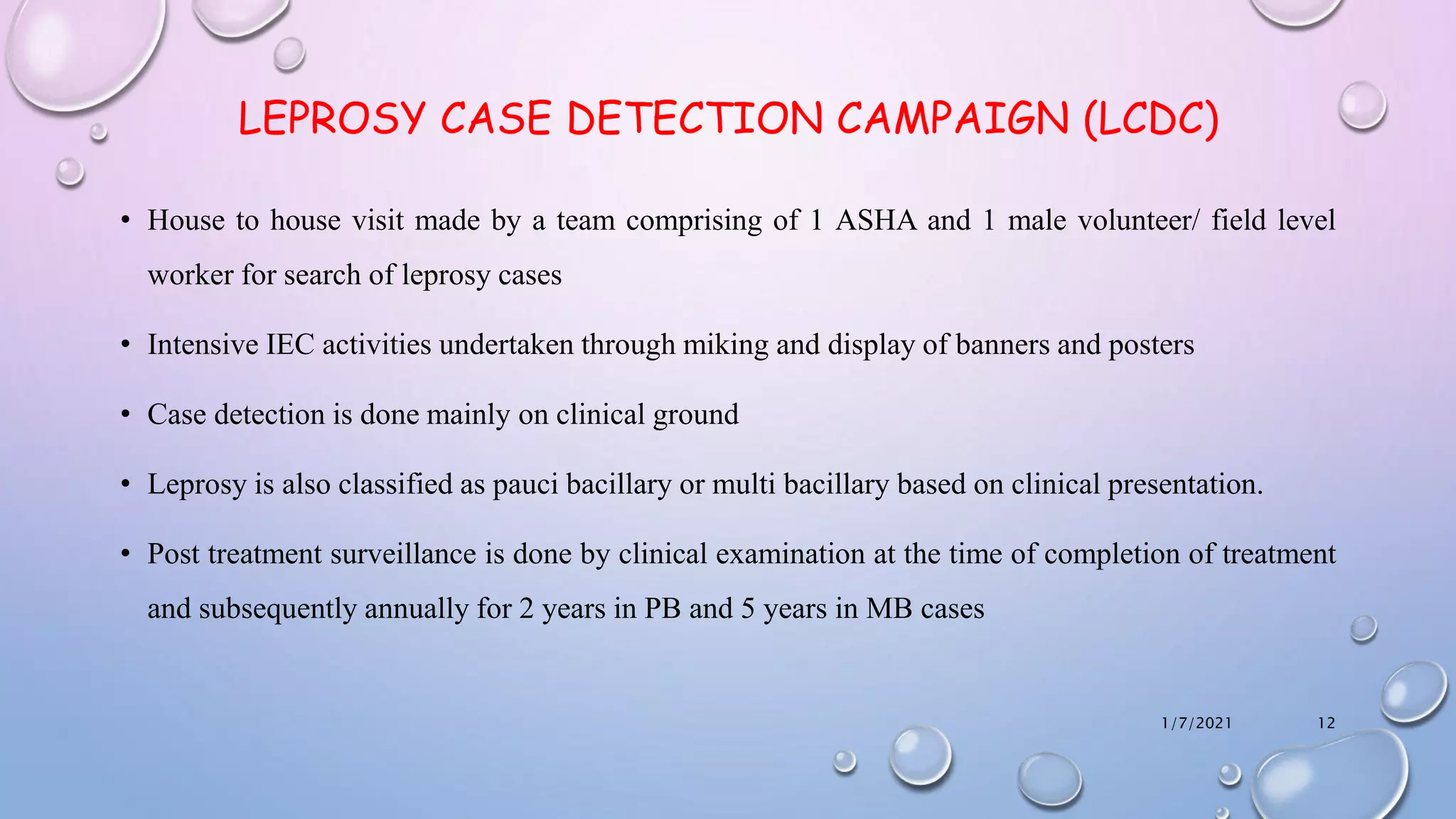 National leprosy eradication program