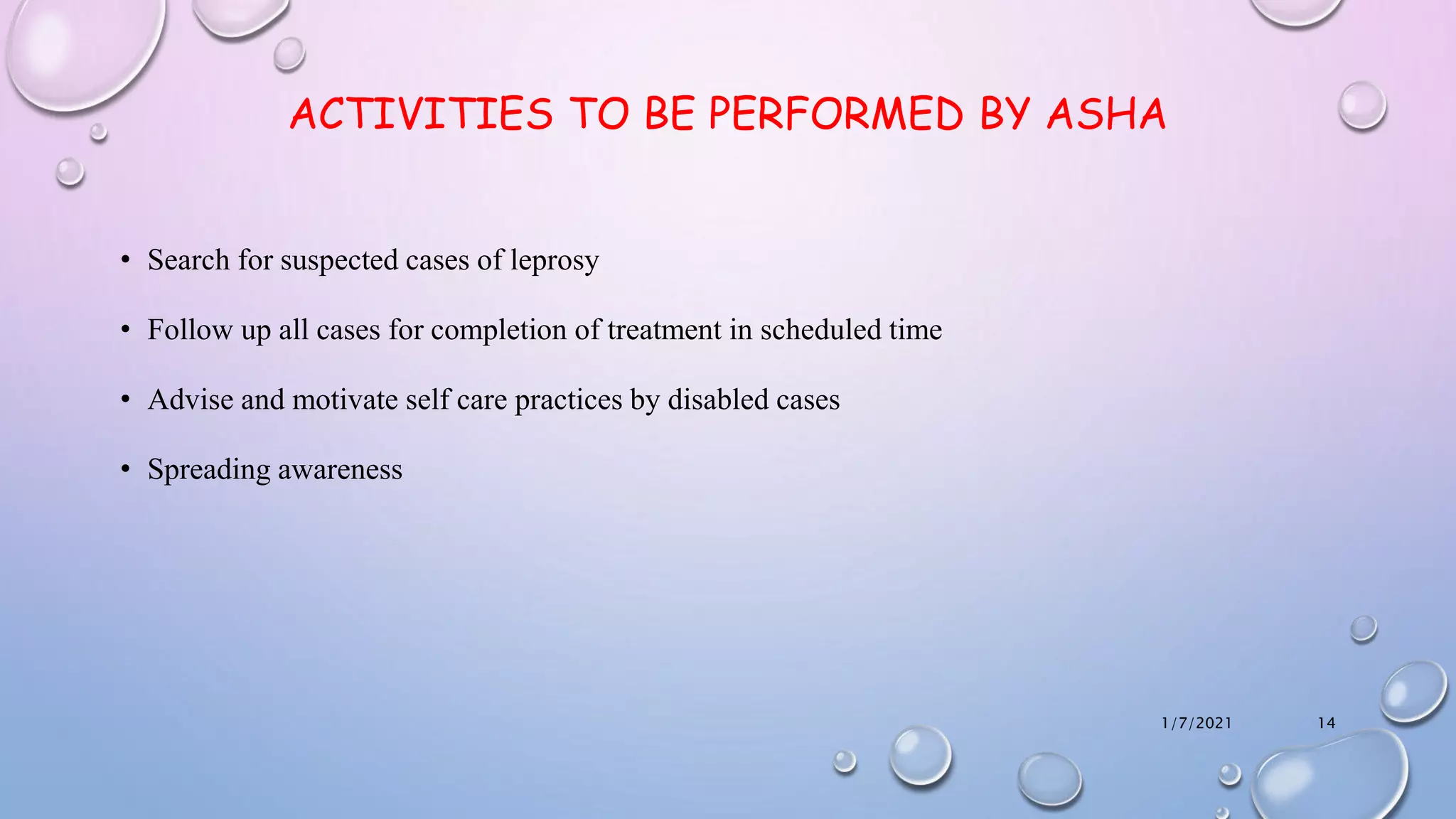 National leprosy eradication program