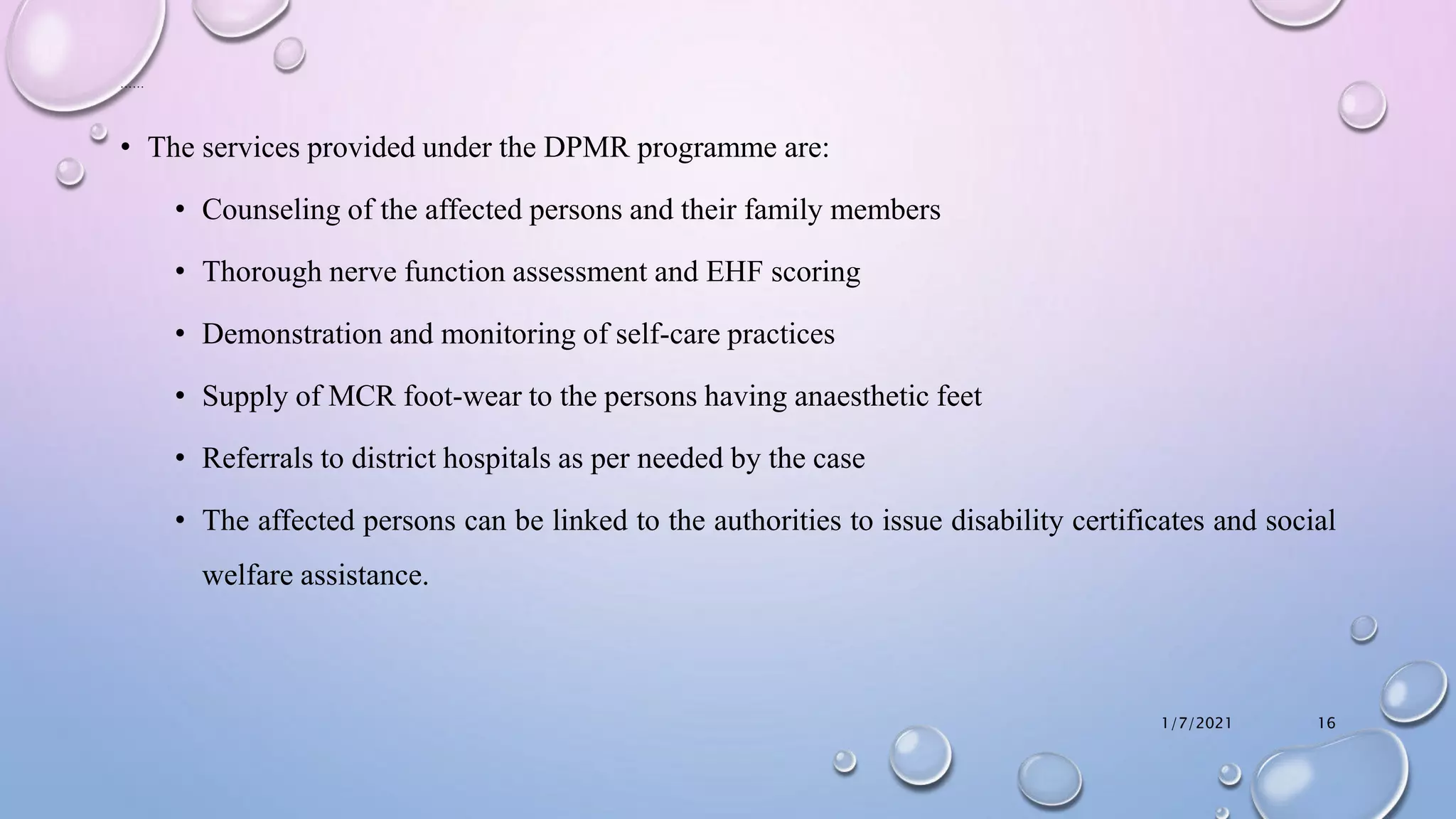 National leprosy eradication program