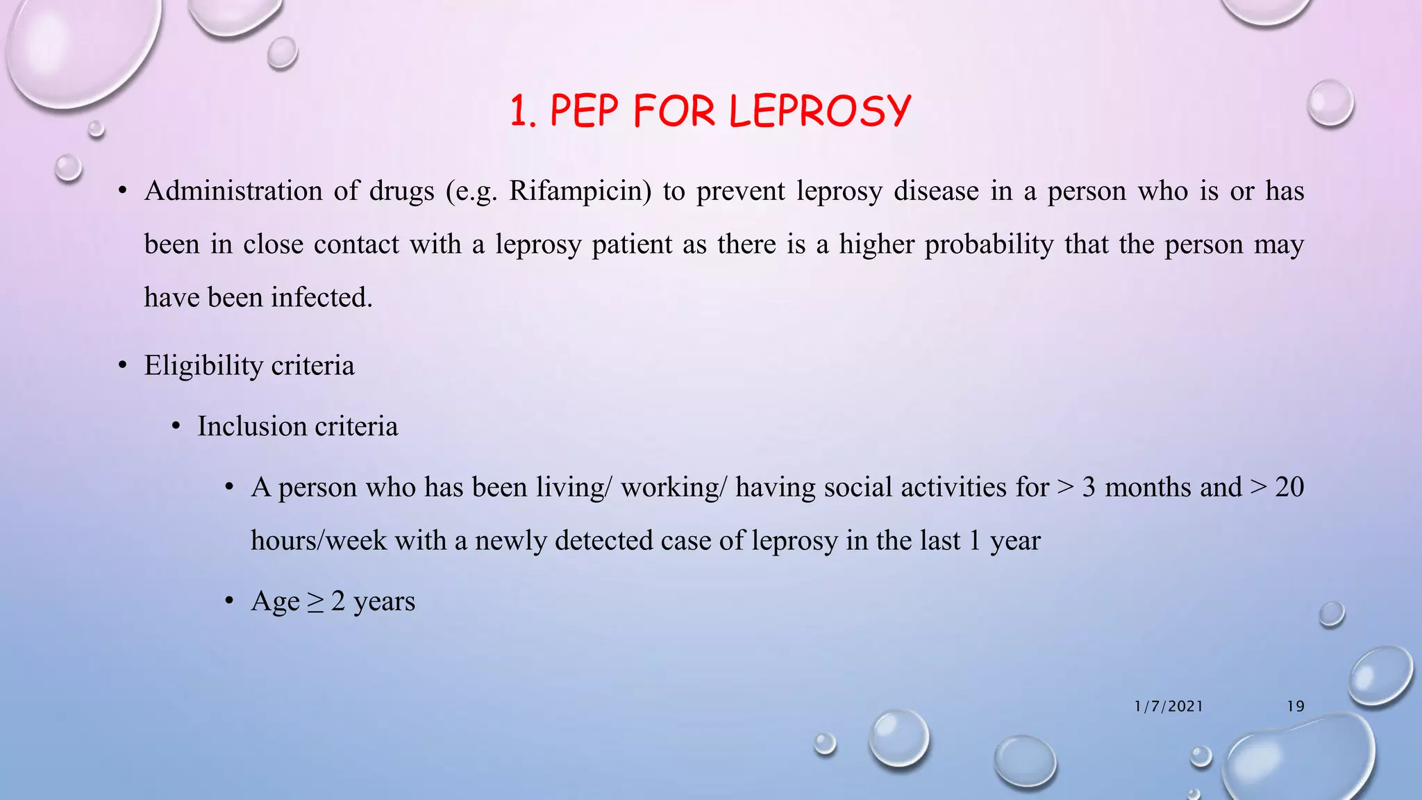 National leprosy eradication program