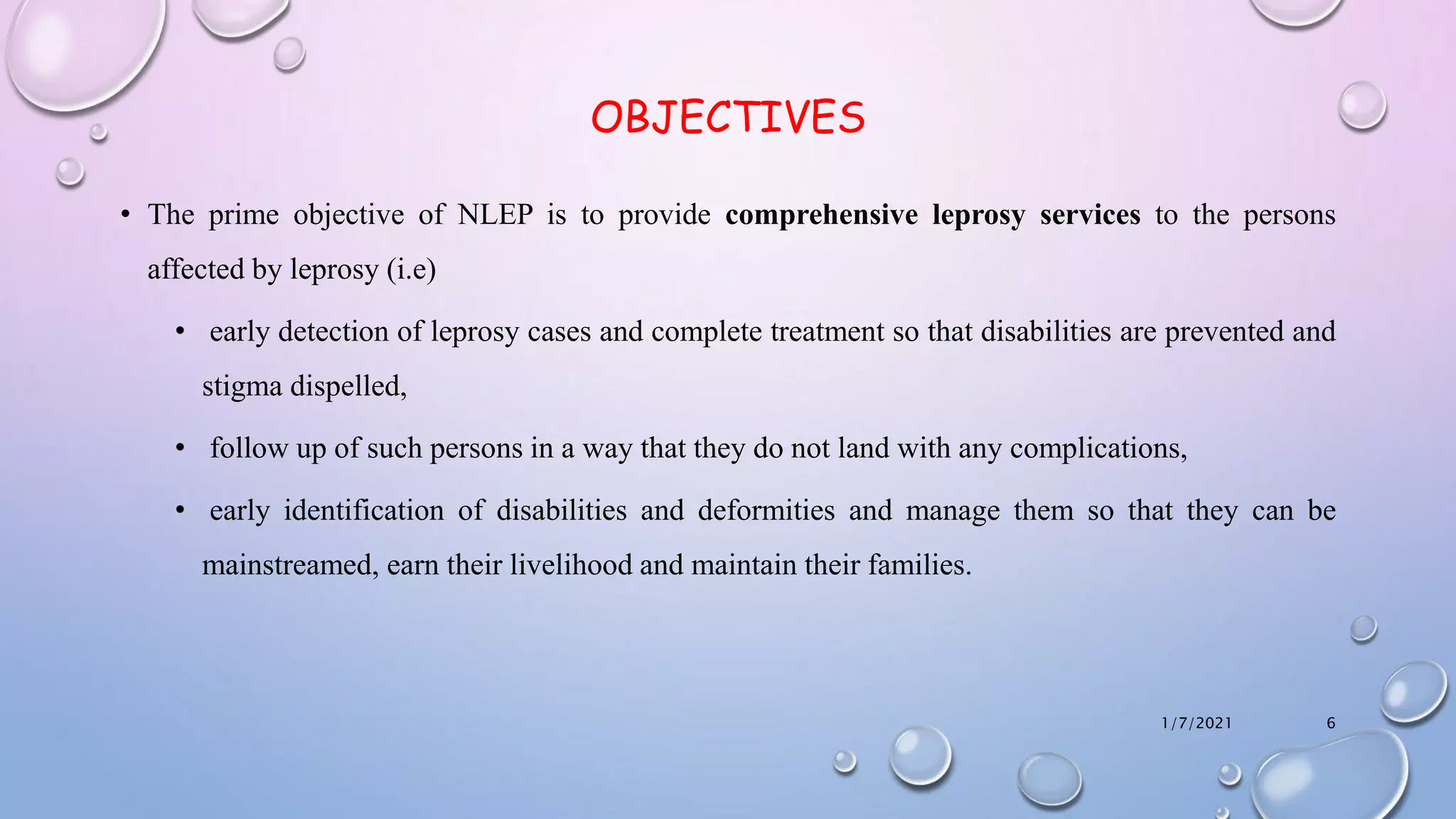 National leprosy eradication program