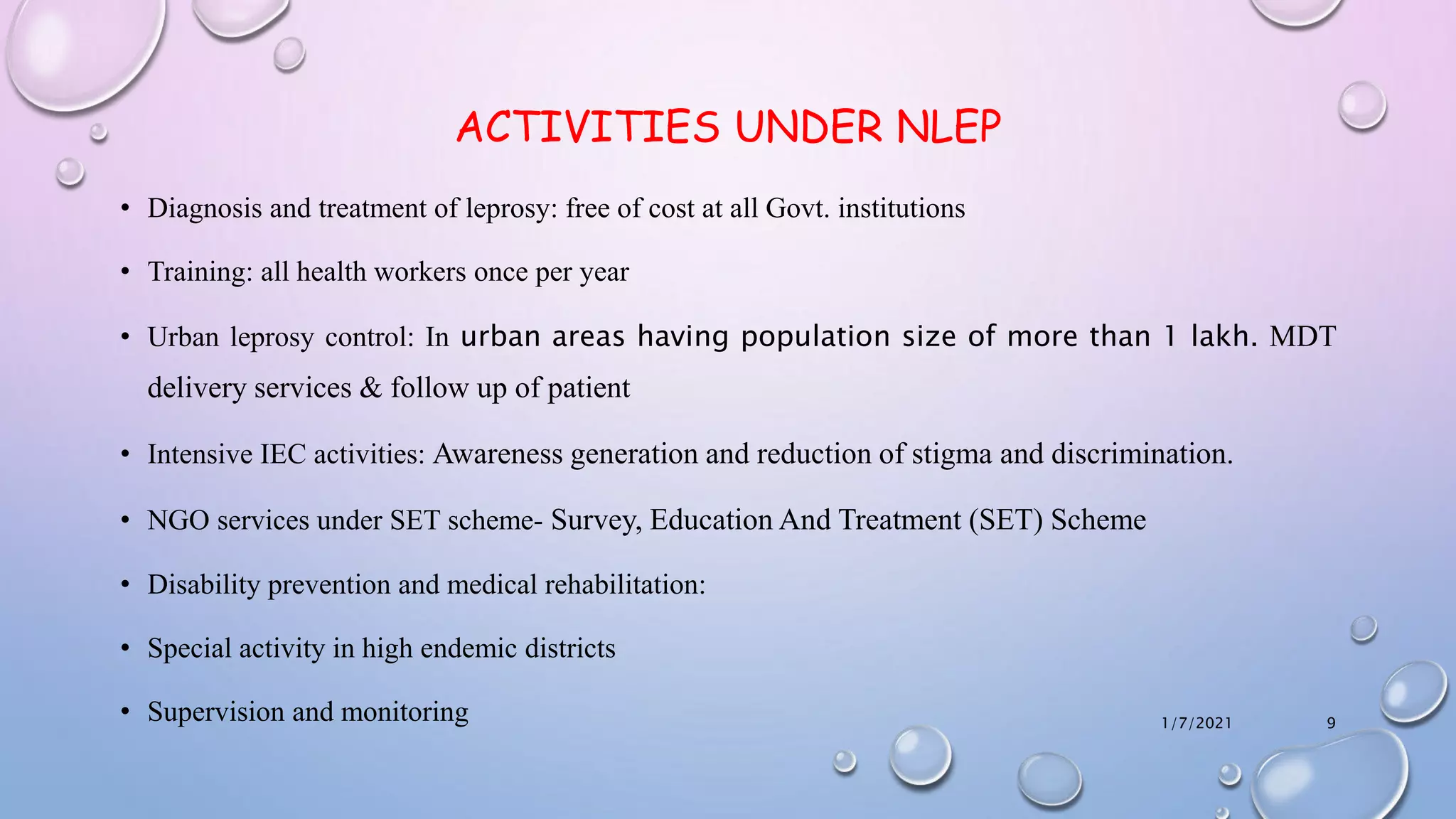 National leprosy eradication program