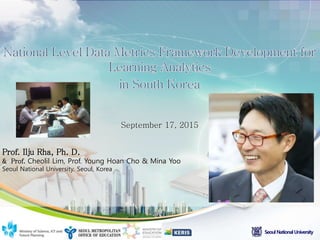 September 17, 2015
Prof. Ilju Rha, Ph. D.
& Prof. Cheolil Lim, Prof. Young Hoan Cho & Mina Yoo
Seoul National University, Seoul, Korea
SeoulNationalUniversity
 