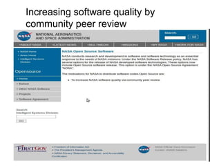 Increasing software quality by
community peer review
 