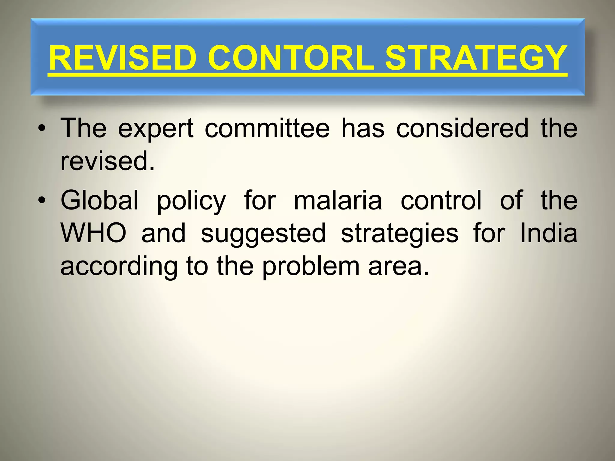 NATIONAL MALARIA CONTROL PROGRAM IN INDIA visual data 6