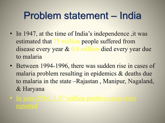 NATIONAL MALARIA ERADICATION PROGRAM IN INDIA visual data 5