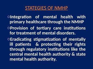 NATIONAL MENTAL HEALTH PROGRAM. in community health nursingpptx | PPTX