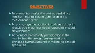 national mental health program.pptx for nursing students | PPTX