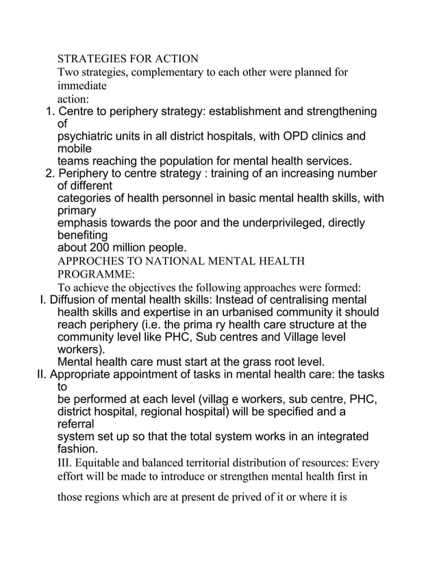 National Mental Health Programme PDF