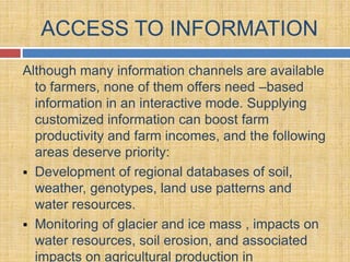 National mission for sustainable agriculture | PPTX