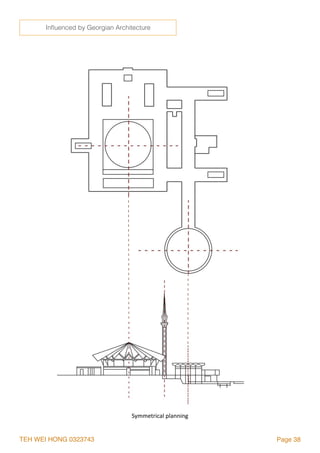 TEH WEI HONG 0323743 Page 38
Symmetrical	planning
Inﬂuenced by Georgian Architecture
 