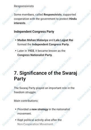 Indian National Movement (1920–1947) Complete Notes PDF by Simanchala ...
