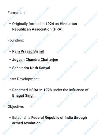 Indian National Movement (1920–1947) Complete Notes PDF by Simanchala ...