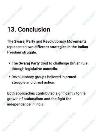 Indian National Movement (1920–1947) Complete Notes PDF by Simanchala ...