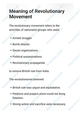 Indian National Movement (1920–1947) Complete Notes PDF by Simanchala ...