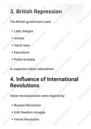 Indian National Movement (1920–1947) Complete Notes PDF by Simanchala ...