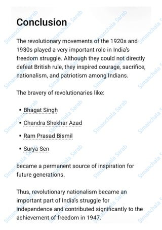 Indian National Movement (1920–1947) Complete Notes PDF by Simanchala ...