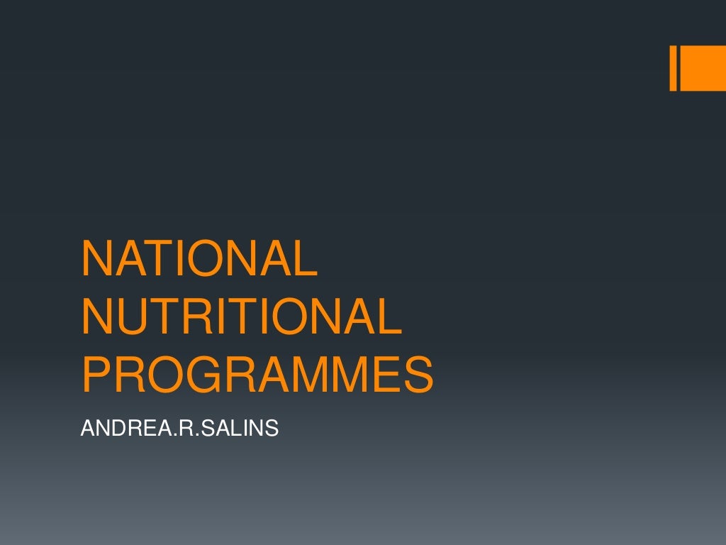 National nutritional programmes