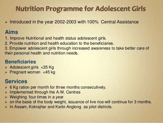 National nutritional programmes in india