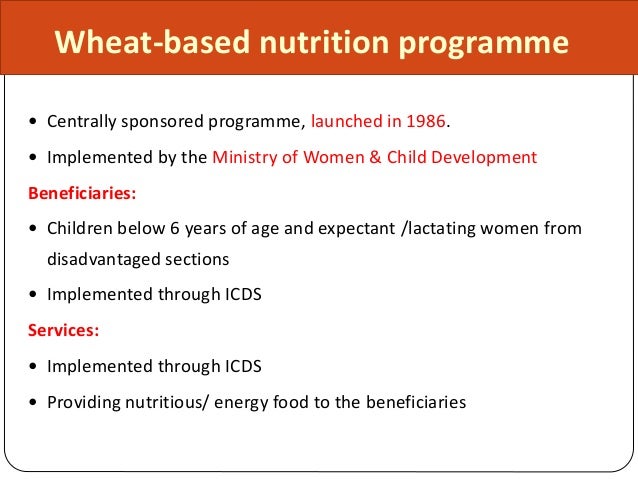 National nutritional programmes in india