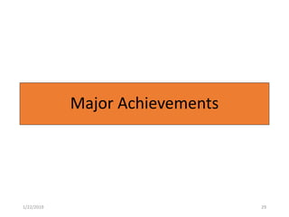 Major Achievements
291/22/2019
 