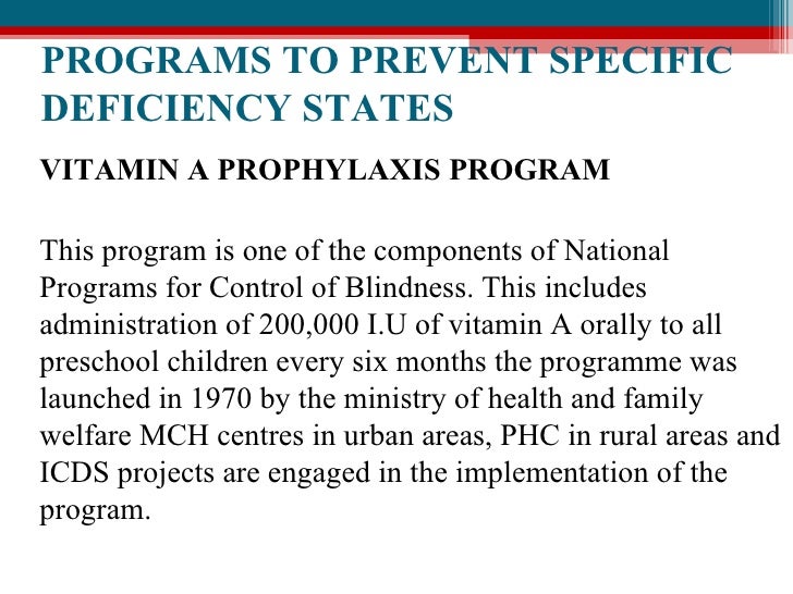 National nutrition programs