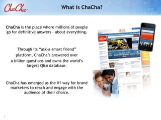 ChaCha Advertising Overview | PPT