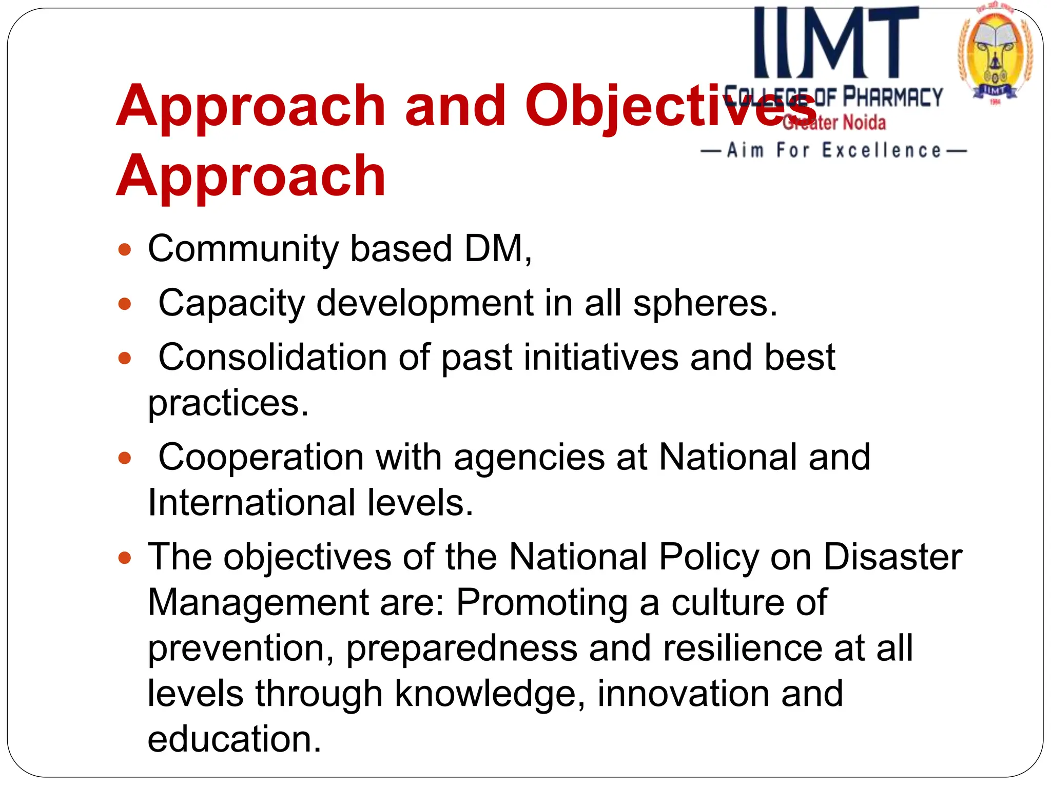 Disaster Policy Principles National Policy on Disaster management 2009.pptx