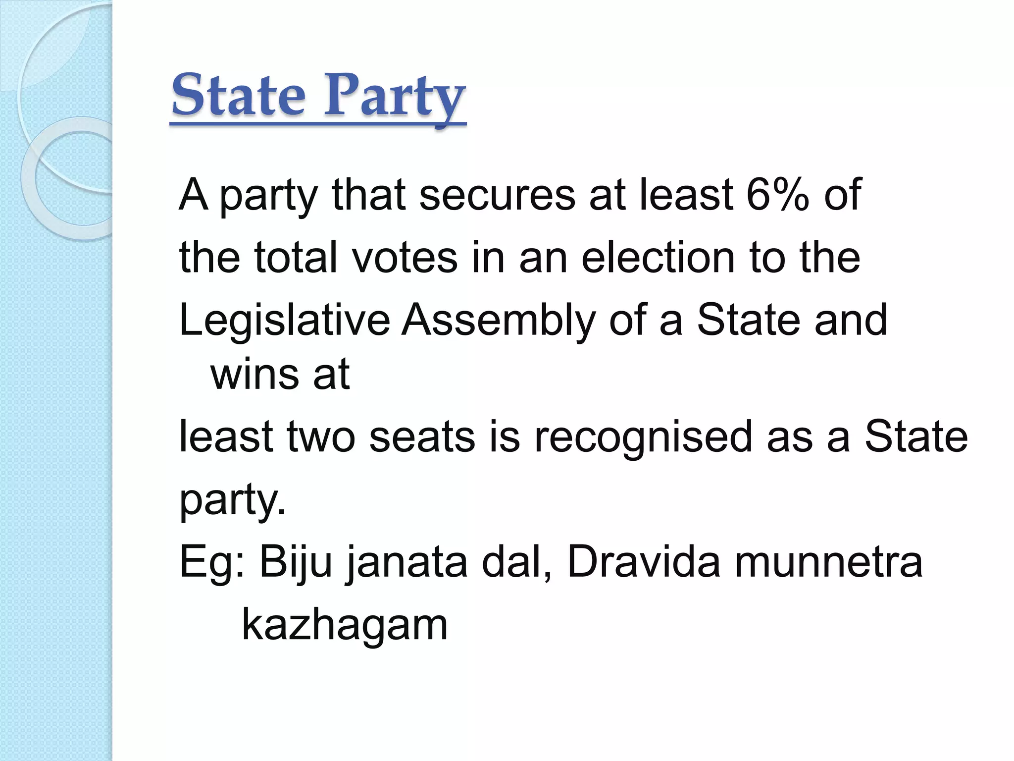 Indian Constitution: National Political Parties in India | PPTX