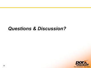 36
Your Investment. Your Future.
Questions & Discussion?
 