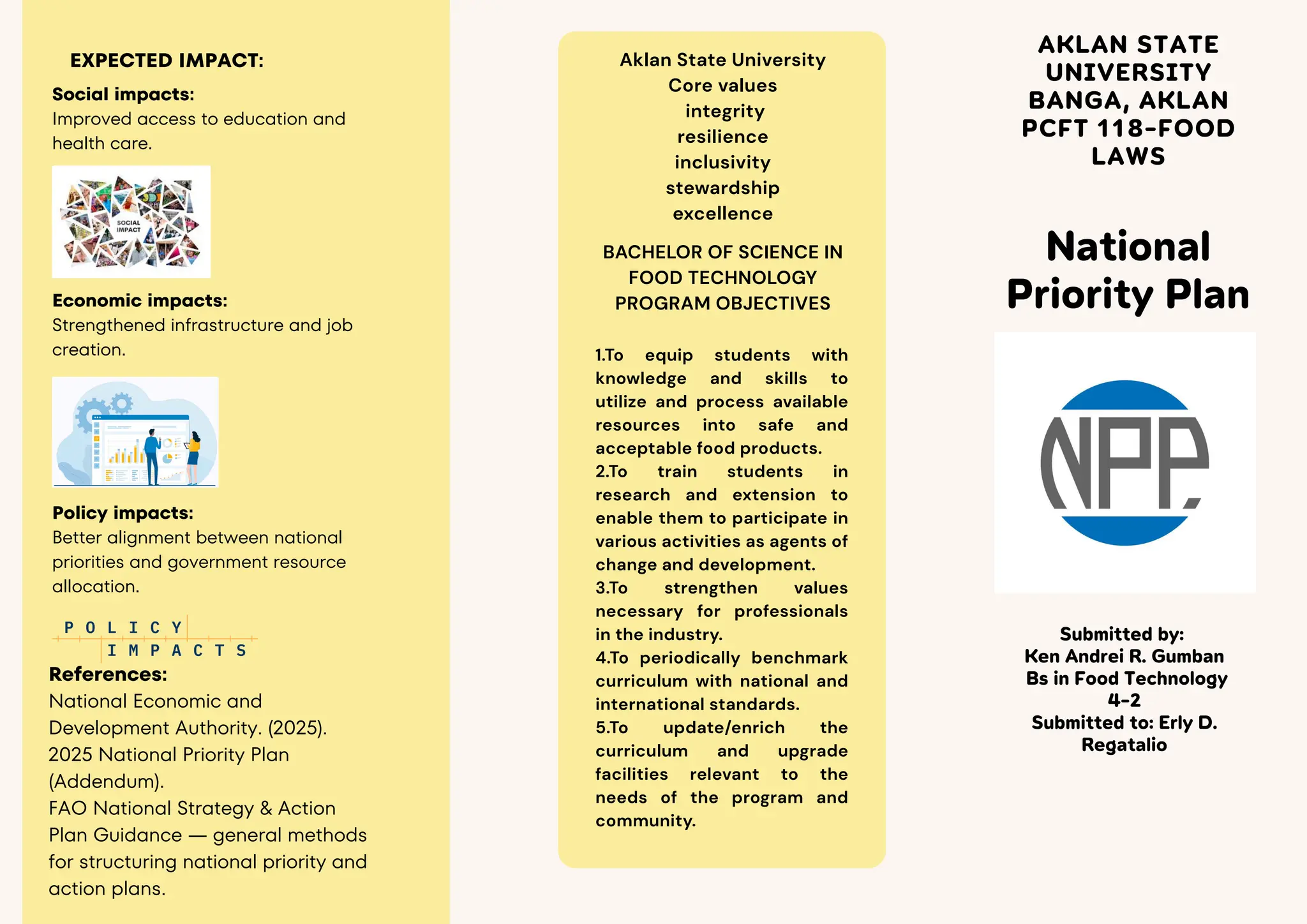 National Priority Plan in Food science and technology | PDF