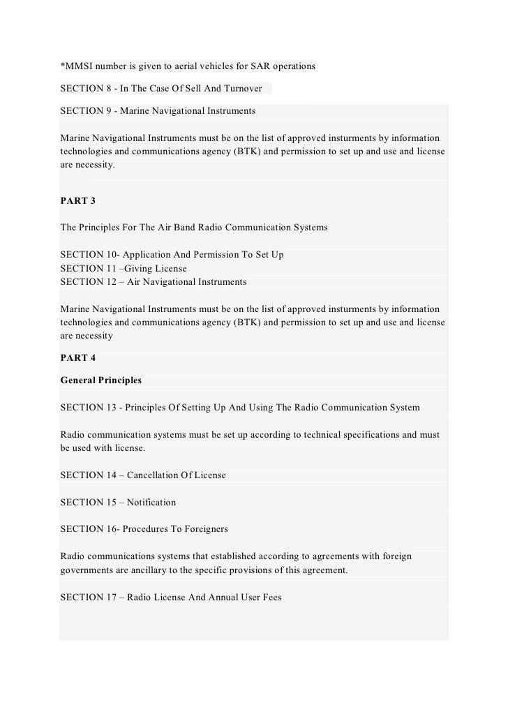 National radio regulations