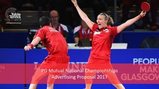 PG Mutual National Championships
Advertising Proposal 2017
 