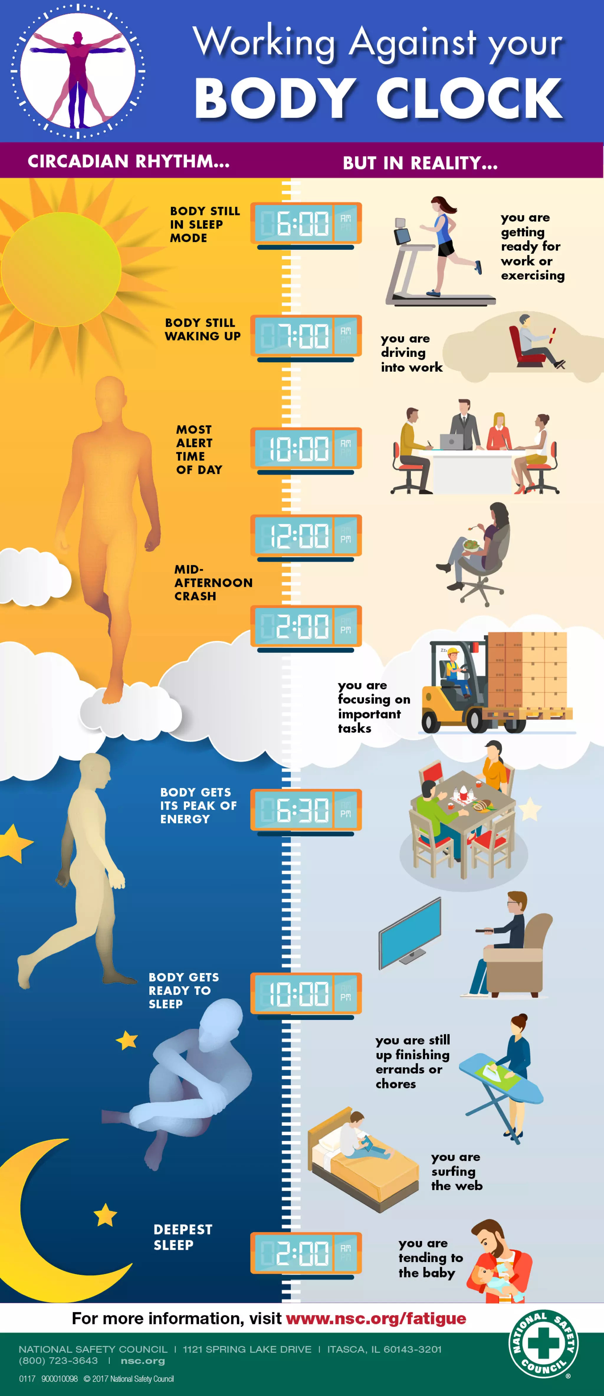 Working Body Clock Working Against Your Body Clock - National Safety Council | PDF