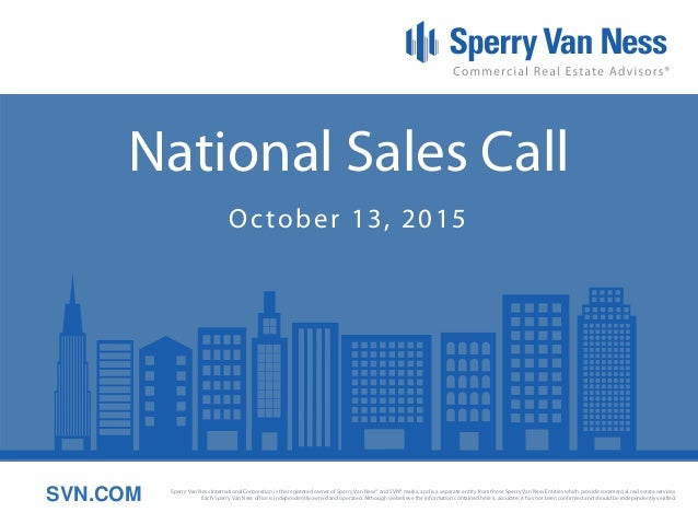 Sperry Van Ness Cre National Sales Meeting 10 13 15