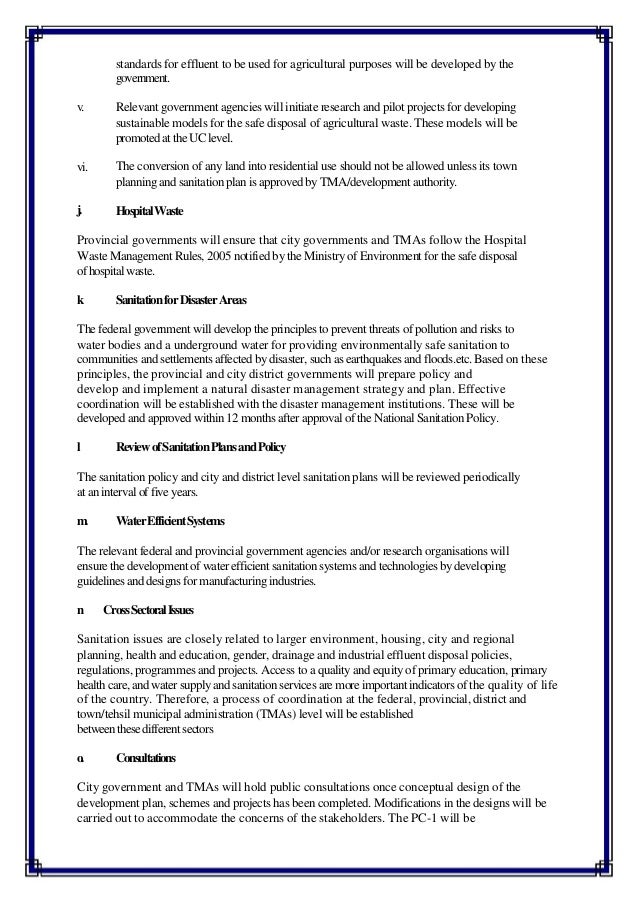 National sanitation _policy