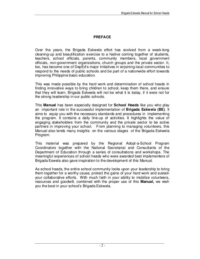 National Schools Maintenance Program Manual For School Heads