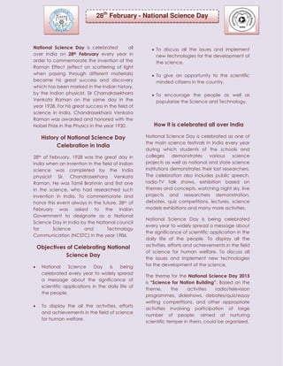 National science day 2015 | PDF