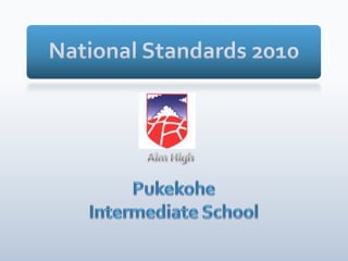 National Standards 2010 Aim High Pukekohe Intermediate School 