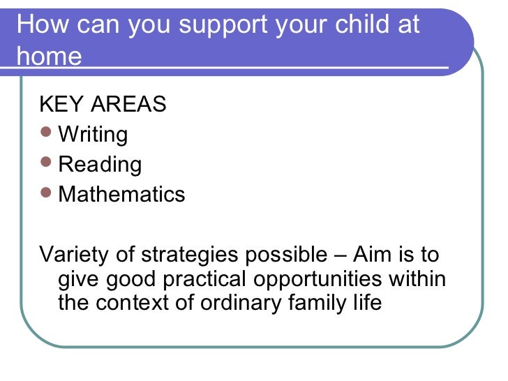National Standards Parent Evening: 2011