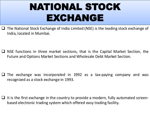 Nse screen based trading system