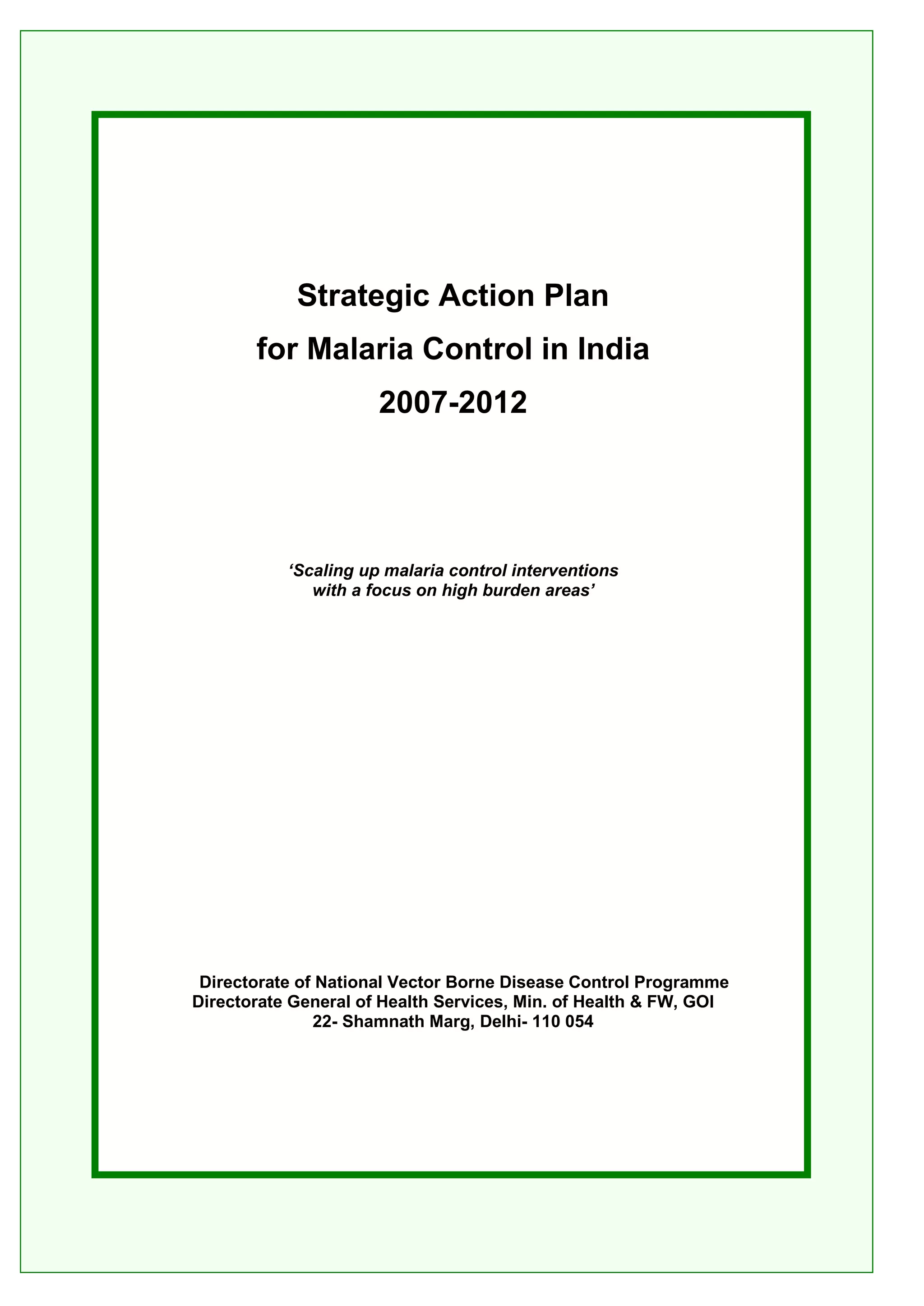NATIONAL MALARIA ELIMINATION STRATEGIC PLAN PDF visual data 7