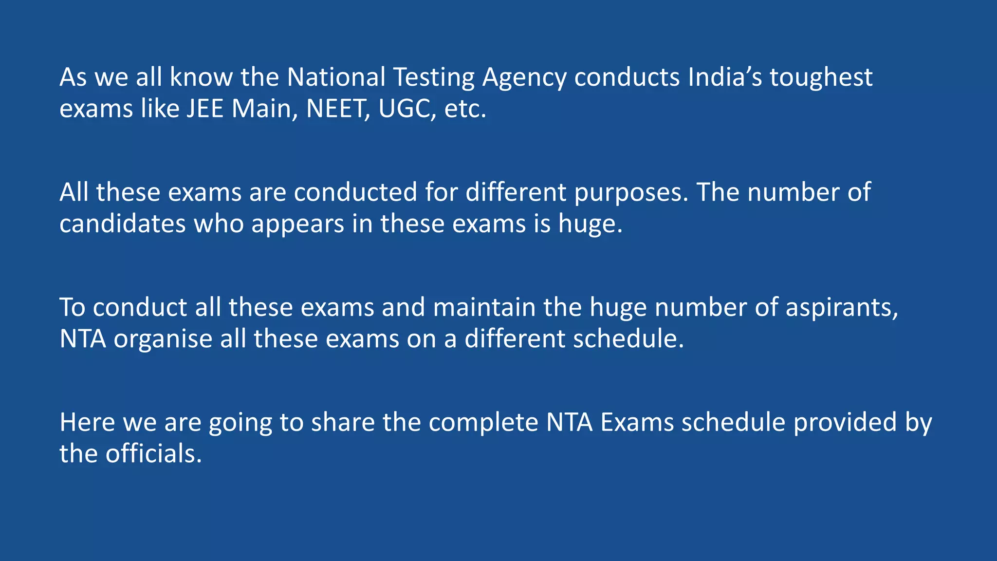 national-testing-agency-entrance-exam-schedule-ppt