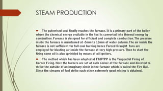 STEAM PRODUCTION


 